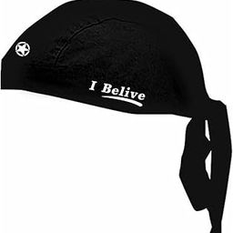 Stretch Lycra 4way Patka/Skull Cap Bandana - Cycling, Riding, Fashionable Helmet Liner Head Cap for Men & Women Black-image-3