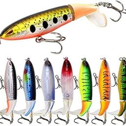 Fishing Topwater Crankbait Bass Lures Whopper Propeller Trout Spinner Baits Rotating Tail Pike Pike Salmon Walleye Swimming (A-06)-image-28