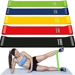 DSQ Resistance Bands Set for Men and Women, Pack of 5 Different Levels Elastic Band for Home Gym Long Exercise Workout – Great Fitness Equipment for Training, Yoga-image-47