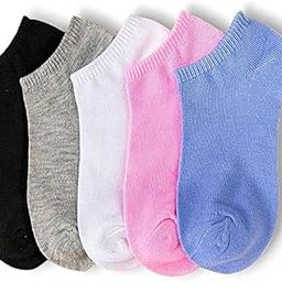 Multi coloured Cotton Ankle Socks for Women (Free Size, Pack of 5)-image-1