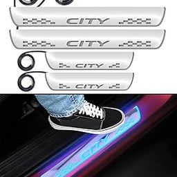 SPAIKO LED Door Sill Plate Compatible for Honda City | Mirror Finish Scuff Plate with Blue Light – Premium Stainless Steel, Set of 4 (Front & Rear) | 6 Months Warranty-image-22
