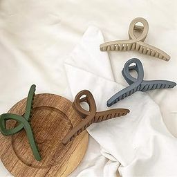 MEEFLIP 4pcs Hair Claw Clips For Women for Thick Hair 4 Inch Nonslip Strong Hold Neutral Matte hair clips for girls hair accessories for women wedding hair clips for girls women-image-11