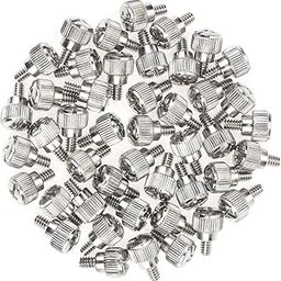 Favordrory Favordrory 6#-32x5 M3.5 PC Computer Case Thumbscrews Thumb Screws, Silver, Zinc-8