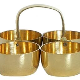 DollsofIndia Brass Ritual Bowls (3.5 x 3.5 x 2.5 inches)-image-82