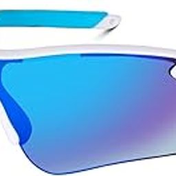 Unisex Sport Non-Polarized Sunglasses For Men And Women, Ideal For Ipl Cricket Baseball Cycling Running Biking, Uv Protection (Blue White), Large-picture-46