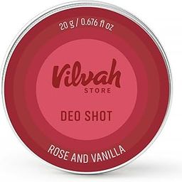 Vilvah Store Underarm Odor Deodorizer Cream | Deodorant to Soothe and Nourish the Armpits | Rose and Vanilla Flavour Deo Shots | Suitable For Men & Women | 20Gm-image-41