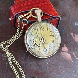 Vintage Style Brass Pocket Watch with Leather Box Gift for Everyone New-image-25