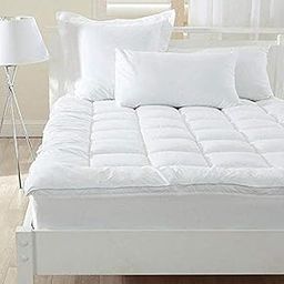 Kuber Industries Soft Microfibre 500 GSM Mattress Padding/Topper for Comfortable Sleep, (White, 6ft x 5ft - Queen, 72x60 inch, CTKTC024271)-image-75