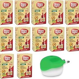 Happy Nights GOLD Tulsi and Herbal Mosquito Repellent | Air Freshener, Completely Herbal and Safe for Children, 45ml Mosquito Liquid Refill Pack (Pack of 12 Mosquito Refills plus 1 Machine) - FORMULATION 2X-image-20