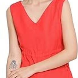 High Low Tie Me Women's Linen Blend Top-image-42