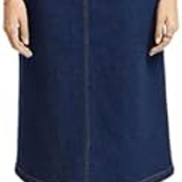Navy Blue Straight Long Denim Skirt for Women – Stylish Buttoned & Zip Closure-picture-8