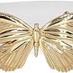 redhorns Fabric Elastic Waist Belt for Women Dresses Gold Butterfly Design Stretchy Wide Belt for Ladies Saree - Free Size (LD157)-picture-2