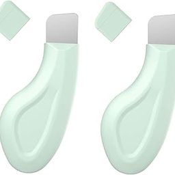 2PCS Blackhead Remover Tool, Silicone Skincare Tools for Deep Cleansing, Nose Blackhead Removal, Whiteheads Removal, Facial Care Kit for Daily Use and Travel,Green-image-43