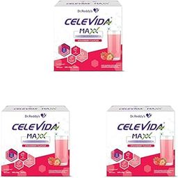 Celevida Maxx Dr. Reddy’s - High-Protein and Immunity Supplement to support muscle health and immunity | Strawberry Flavour | 462 gms (14 sachets x 33g) (Pack of 3)-18
