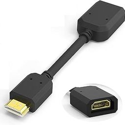 High Speed HDMI Male to Female Extension Cable HDMI Extender for fire tv Stick, Laptop/PC, LCD/LED TV, Xbox, PS3/PS4- Black (15cm)-19