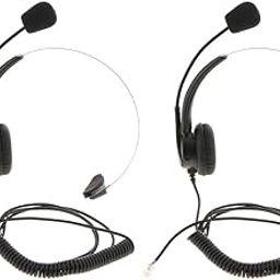 CALANDIS™ 2X Call Center Monaural Office Phone Headset Coiled Cable RJ9 Plug for Avaya | Telephone Headsets | Home Telephones & Accessories-image-20