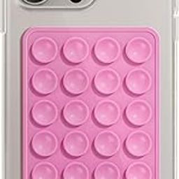 DARKFIT Suction Phone Case Anti-Slip Silicone, Suction Phone Case for Multipurpose Hands-Free Sticky Pads, Mount for Selfies Videos, Mirror, Shower, Car Dashboard (Pink)-image-74