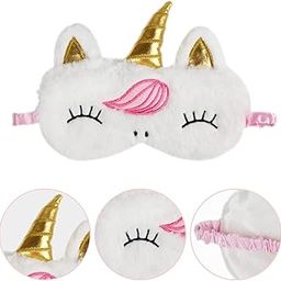 Stylie Modern Alternatives Unicorn Fur Sleeping Mask-Color As Per Availability-Relaxing For Kids & Adults,Eye Mask,Cute Plush Animal Fuzzy Sleep Mask-picture-6