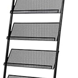 Brochure Stand Magazine Rack Floor, Brochure Display Stand, 4 Pockets Magazine Holder Newspaper Stand, Black-image-46