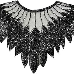 ™ Women Shawl Wrap Sequin Beaded Evening Cape for Bridal Formal Dresses Ladies Black | Womens Accessories-image-87