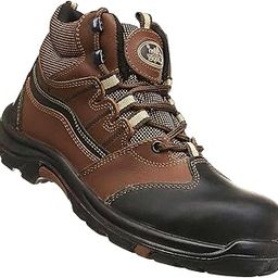 Allen Cooper AC-1432 Heat & Shock Resistant High Ankle Safety Shoe, ISI Marked for IS:15298 Pt-2, PU Midsole NR OutSole, FRP Toe Cap for 200 Joules, Size 7 (BROWN)-image-5