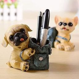 TIED RIBBONS Cute Dog Decorative Pen Stand for Gift office Desk Kids Study Table (11 cm X 9 cm X 11 cm, Multicolor)-picture-26