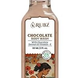 Rubz Chocolate Body Wash - 60 ml | Enriched with Skin-Loving Ingredients | Hydrating Shower Gel for Men & Women | Travel-Size Pack-image-99