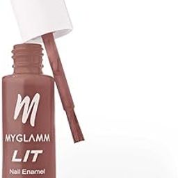 MyGlamm LIT Nail Enamel - Bold Glamm - All G (Coffee Brown Shade) | Chip Resistant, Long Lasting, High Shine Glossy Nail Polish (7ml)-image-16