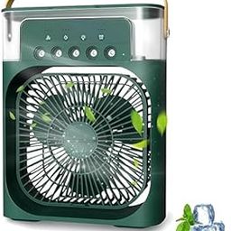 Lapras 𝟏𝟓 𝐘𝐄𝐀𝐑𝐒 𝐖𝐀𝐑𝐑𝐀𝐍𝐓𝐘 Battery-Operated Wireless Portable Air Conditioner Cooler, Mini Evaporative Cooling Fan with 7-Color LED, 3 Speeds, 3 Spray Modes & Timer for Desk 𝐆𝐫𝐞𝐞𝐧-picture-6