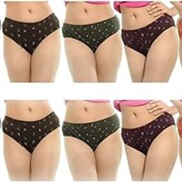 Women's Underwear Flower Print Nickers Hosiery Cotton Panties_Multicolour(Pack of 10)-image-26