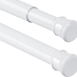 HomeCloud Shower Curtain Rod without Drilling "41inch to 70inch" Adjustable Iron Shower Rod, Expandable (No Tools Needed), Sturdy & Rust-Proof Curtain Rod, White | (White, Pack Of 1)-image-67