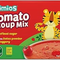 Timios Tasty Tomato Soup Mix for Kids, Instant & Healthy Ready to Cook Soup Mix Made With 100% Natural Date Powder, No Refined Sugar, 120g-image-2
