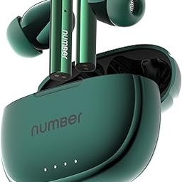 Number Navo Buds X1 w/ 50H Playtime, Dual Pairing, 13mm Speakers, ENC, 45ms Low Latency Bluetooth (Green Stone)-image-7
