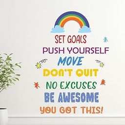 CVANU Be Awesome You Got This! Positive Quote Printed on Vinyl Self-Adhesive Wall Sticker for Wall Decoration (30inchX21.9inch)_W513-image-15