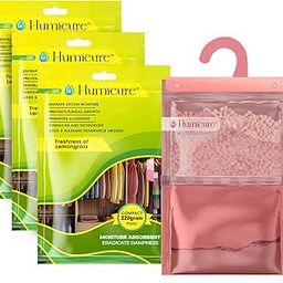 Humicure Moisture Absorber Dehumidifier | 500ml Absorption Capacity | Prevents Mold, Dampness & Odor in Wardrobe, Bathroom, Kitchen & Bedroom | 220g x 3 (Lemongrass)-image-98