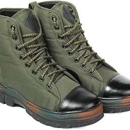 JB-2 Men's Green Jungle Warrior Boots PU High Ankle-image-71