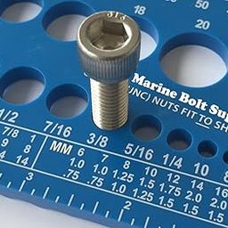 Marine Bolt Supply Nut, Bolt & Screw Gauge Standard & Metric Coarse & Fine Diameter, Length & Thread Pitch (Blue)-image-76
