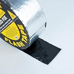 Waterproof Self-Adhesive Bitumen Tape, Heat and Fire Resistant Aluminium Roof Repair Tape, Black, Flashing Tape (2” x 5m)-image-8