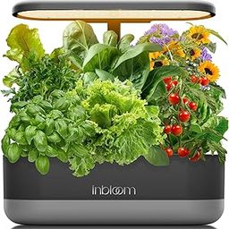 inbloom 12 Pods Hydroponics Growing System Kit, Herb Garden Planter Indoor Kit, Indoor Gardening Hydroponics Growing System with Pods, 4.2L Water Pump, Height Adjustable, Gifts for Woman, Black-image-18