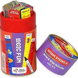 Chalk and Chuckles Smart Sticks Junior Logic Fun Game for Kids Ages 3+, Repeatable Educational Activity Box, Preschool Learning Toy, Travel-Friendly, Return Gift for Boys & Girls 3–6 Years-image-40