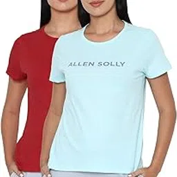 allen solly Women's Printed Regular Fit T-Shirt-picture-11