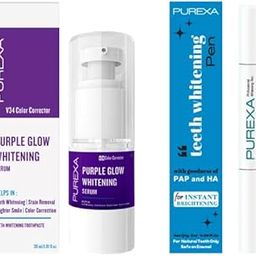 PUREXA Teeth Whitening Combo- Purple Glow Teeth Whitening Toothpaste, 30ml + Instant Teeth Whitening Pen, Peroxide Free for Color Correction, 2ml-image-36