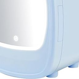 STYLEHEAVEN Skincare Fridge 6L with Led Makeup Mirror Mini Fridge for Food Skincare Blue Car Use-image-88