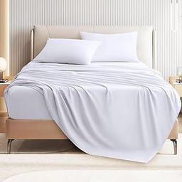 YUMEVIBE 500TC Super Soft Elegant Colors Bedsheet 100% Egyptian Cotton White Oversize King Size (108" x 120") 2 Peice Pillow Cover Size (18"x28") | Oeko-Tex Certified-image-30