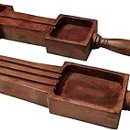 Wooden Cave Vasur Dhara Homam Spoon – Traditional Wooden Ritual Spoon for Homas, Havans, and Pooja Set of 2 Vedic Ritual Offering Spoons (Large 24 INCH)-image-44