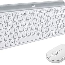 Logitech MK470 Slim Wireless Keyboard and Mouse Combo - Modern Compact Layout, Ultra Quiet, 2.4 GHz USB Receiver, Plug n' Play Connectivity, Compatible with Windows - White-19