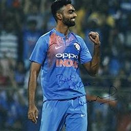 5x7 Inches Original Autographed Photo of Indian Cricketer Jaydev Unadkat-image-96