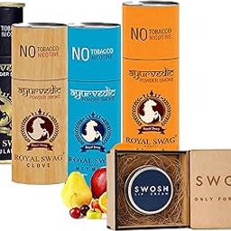 ROYAL SWAG Herbal Nicotine Free Cigarettes(100% Tobacco-Free 100% Nicotine-Free) Regular, Frutta, Clove, Mint Flavoured | Smoking Cessation(Pack Of 20) With 15 G Lip Cream-image-87