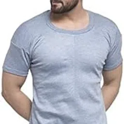 uzarus Men's Half Sleeves Solid Round Neck Thermal TOP-picture-25