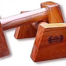 FIRE FITNESS wooden push up bar with non slip mat for yoga and straching exercises for home straching workouts for men and women at home streangth training-picture-28
